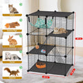 VISCOO Cat Cage(for Kitten), 3-Tier DIY Catio Cat Enclosures, 24"x16"x 36"