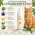 Flea & Tick Cat Waterless Foam Shampoo – No Rinse Grooming Formula – Gentle Care Coat Cleansing – Fresh Clean Scent – Dry Shampoo for Cats and Kittens -200 ml (6.7 fl oz)