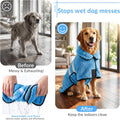 Dog Bathrobe, Super Absorbent for Small to Large Dogs, Light Blue L