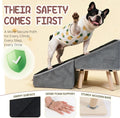 Space-Saving Dog Ramp for Bed, 2-in-1 Ottoman for Small Dogs