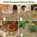 MAQIHAN 5.92 OZ Natural Straw Bedding - Organic Straw Mulch for Rabbits