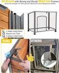Suumerpety Indoor Outdoor Dog House,Anti-Chewing Iron Frame Dog Kennel,Wood Warm Pets Home,Weatherproof Outside Shelter for Feral Animal 33.5" (L) X 22" (W) X 25.2" (H) Brown