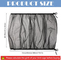 Trinkrittey Large Bird Cage Seed Catcher 31 x 118 inches Adjustable Bird Cage Net Cover Black Bird Cage Cover Elastic Band Mesh Cage Cover Skirt Nylon Mesh for Parakeet Parrot Cages