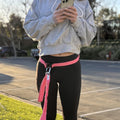 Shed Defender Hands Free Dog Leash Belt - Seen on Shark Tank - Attaches to All Leashes, Hands-Free Waist Leash for Walking, Running, Hiking, Adjustable one Size fits All, Designed in USA (Black)