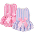 Pet Summer Dress, Cute Princess Dog Dresses for Small Dogs Girl with Bright Color Design, Sweet Bowknot, Small Puppy Clothes for Girls, 2 Pack, XS
