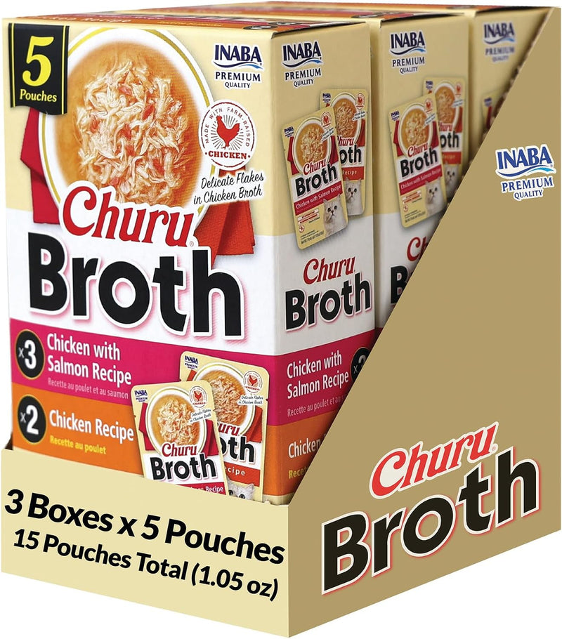 INABA Churu Broth Lickable Cat Treats, Chicken Variety, 5ct