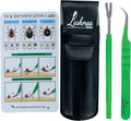 Tick Removal Tool Kit - Stainless Steel Tweezer & Tick Remover for Humans, Dogs, Cats & Other Pets- Dog Tick Remover Too
