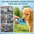 2 in 1 Portable Tumbler for Dogs,Portable Dog Water Ball,10Oz Stainless Steel Dog Water Bottle with Silicone Foldable Bo