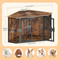 CHOEZON 44" Corner Dog Crate Furniture for Medium Dogs