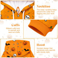 Dog Halloween Hoodie for Small Medium Dogs - Comfort Dog Halloween Hooded Sweatshirt with Pocket and Leash Hole for Fall