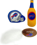 Best Plush CAT Toy - NFL Buffalo Bills Complete Set of 3 Piece Cat Toys Filled with Fresh Catnip. Includes: 1 Helmet Cat