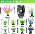 Ameliade 11 Aquarium Plants & Fish Tank Broken Barrel Cave Decorations Set