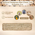 2Pcs Seagrass Mat for Birds, Bird Cage Accessories with 8 Hooks