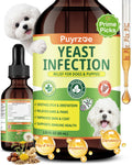 puyrzoe Natural Yeast Infection Treatment for Dogs, Itchy Ears, Skin, Paws & Allergy Relief, Yeast Treatment for Dogs, Supports Gut & Immune Health, Reduces Itching, Irritation & Inflammation, 60ml