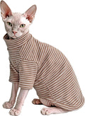 Striped Sphynx Cat Clothes Hairless Cat Fleece Sweater