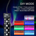 hygger 24/7 Mode Submersible Aquarium LED Light, Full Spectrum Hidden Fish Tank Light with 3 Rows Beads 7 Colors Auto On