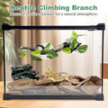 Fhiny Snake Climbing Branch, 2 PCS Resin Reptile Branches for Climbing with Suction Cups Frog Terrarium Plants Reptile T