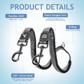 Kruz Double Dog Leash for Two Dogs (Width - 1”, Length 20”-42”) Dual Leash Coupler with Tangle-Free Swivel, Shock-Absorb