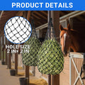 2-Pack Heavy Duty Hay Bags, Slow Feeder for Horses & Goats with 2-Inch Holes, Adjustable Drawstring Hay Net to Reduce Wa