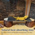 Bearded Dragon Basking Platform,Natural Slate Reptile Basking Rock,L
