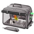 Suertree Bird Carrier Airline Approved, Bird Travel Cage with Indestructible Stainless Steel Mesh, Bird Travel Bag Lightweight and Portable with Water Bottle and Bowl