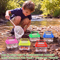 Pinkunn 40 Pcs Plastic Reptile Terrariums Carrier Cage, 5 x 3.5 x 3.5