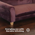 CRITTER SITTERS 42-in. Elegant Brown Faux-Velvet Rectangular Dog Sofa for Medium and Large Dogs, Elevated Plush Dog Couc