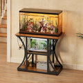 40-50 Gallon Aquarium Stand with Power Outlet & Storage Shelves, Brown