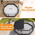 Dog Playpen Top Cover for Pets Waterproof Heavy Duty Dog Pen Cover with Breathable Mesh, Fits 24" 8 Panels Octagon Metal
