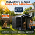 Outdoor Dog Kennel Cover 8’D x 4’W x 6’H, Heavy Duty Weather Cover Only