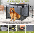 Dog Crate Cover 48 inch Built-in Anti-Freezing Felt,Only Cover
