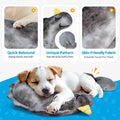 BurgeonNest Small Dog Calming Pillow for Dogs and Cats, Grey L