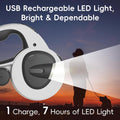 LULUPET 16Ft Retractable Dog Leash with LED Light, Heavy Duty Leash for Medium Dogs (20–66 lbs), 360° Tangle-Free, Built-in Poop Bag Dispenser