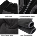 Fleece Dog Coat for Small Medium Dog,Pullover Pajamas Jumpsuit Bodysuit Puppy Coats with Legs, Pet Windproof Warm Cold Weather Jacket Full Body Vest Cozy Snowsuit Outfit Clothes (Black, M)