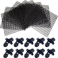 Hoypeyfiy 8 Pieces Fish Tank Divider with Sucker Clips 30x30cm/11.8x11.8“ Aquarium Filter Bottom Divider Partition Separ
