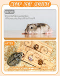 Guinea Pig Foraging Toys, 6 in 1 Hamsters Wooden Interactive Enrichment Toys, Treat Dispenser for Small Animal, for Rabb