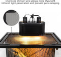 REPTI ZOO Full Glass 15 Gallon Reptile Tank, Medium Reptile Terrarium for Gecko Hermit Crab Hognose Snake etc, Top Scree