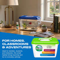 Penn-Plax Small World Habitat – Portable Clear and Transparent Plastic Tank – Excellent for Small Critters and Creatures