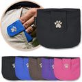 Dog Treat Pouch, Black Pocket Sized Training Reward Pouch - Lightweight Dog Treat Holder with Magnetic Flap for Stabilit