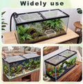 Sieral 2 Pcs Clear Aquarium Polycarbonate Canopy with Anti-Jumping Net