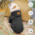 BEAUTYZOO Small Dog Hoodie,Warm Winter Dog Sweater with Pocket & Leash Hole