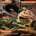 Natural Reptile Wood Bearded Dragon Tank Accessories, Reptile Climbing & Basking Branch Aquarium Driftwood Reptile Hide 