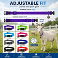 8 Pack Goat Collar with Bell, Adjustable Nylon Collars Set