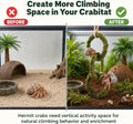 Hermit Crab Climbing Toy, Hanging Moss Climbing Rings for Hermit Crab Tank Accessories, 11 in Crabitat Decor with Rope, 