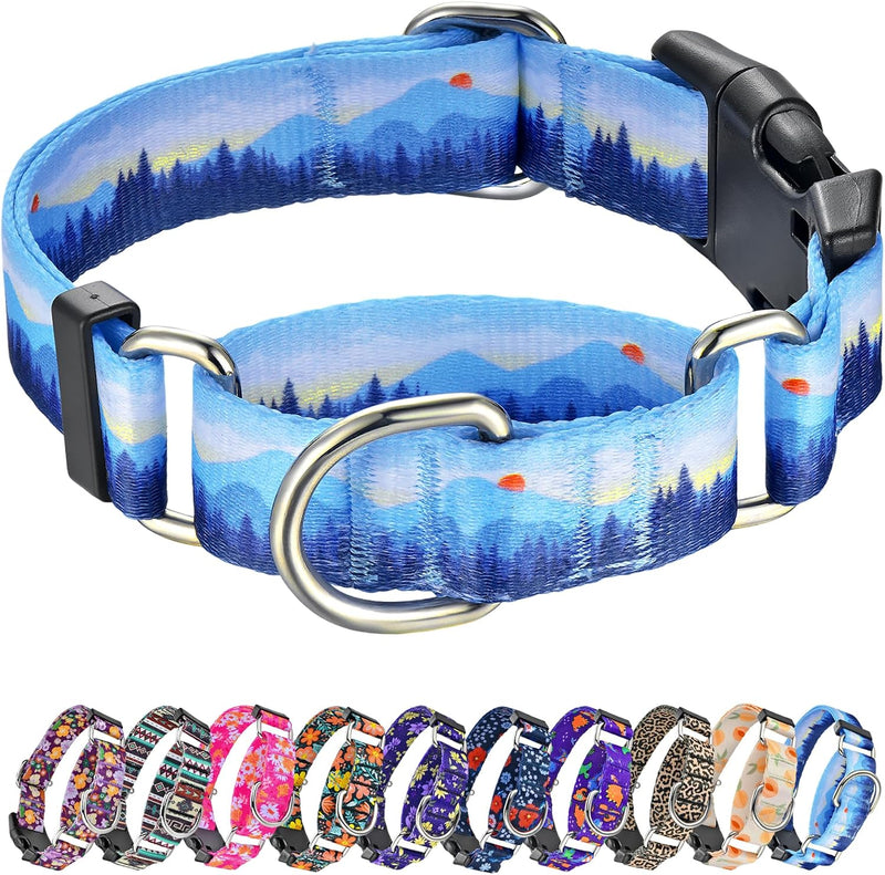 Hikiko Martingale Collar for Dogs with Special Pattern,Adjustable,M