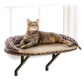 K&H Pet Products Bolster Kitty Sill Cat Window Perch Bed for Large Cats, Orthopedic Window Hammock Holds 40 lbs, Washable Cover, Indoor Windowsill Furniture Bed Seat - Tan/Kitty Unheated 14 X 24in