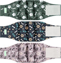 wegreeco Washable Male Dog Belly Band (Stylish Pattern) - Pack of 3 - Dog Diapers Male - Washable Male Dog Belly Wrap (B
