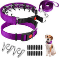 Prong Training Collar with Comfort Tips and Quick Release - Dog Choke Pinch Collar with Nylon Cover - Classic Collar and