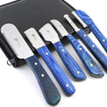 Dog Grooming Stripping Knife Set – 6-Piece Stainless Steel Hand Stripping Tools with Wooden Handles – Coarse, Medium, Fi