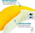 Catstages Dental Banana Cat Toy with Catnip, Dental Mesh & Crinkle Sound, Interactive Kicker for Indoor Cats & Kittens, 